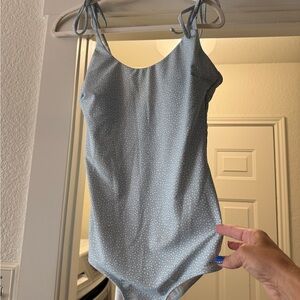 Albion Blue and White Bodysuit One Piece